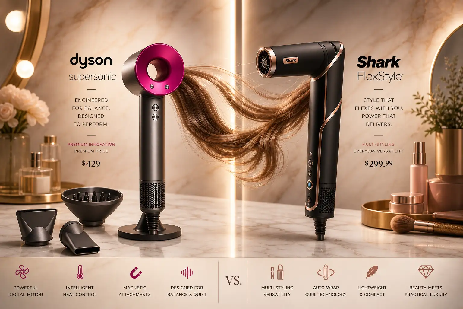 Dyson Supersonic vs Shark FlexStyle - Home Appliances comparison