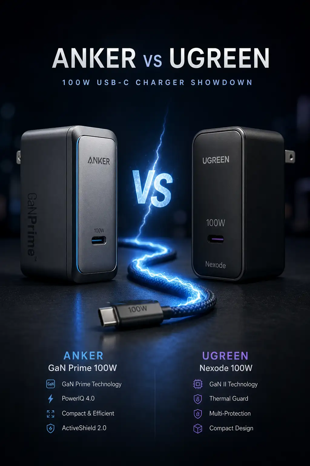 Anker GaN Prime 100W vs Ugreen Nexode 100W - Home Appliances comparison