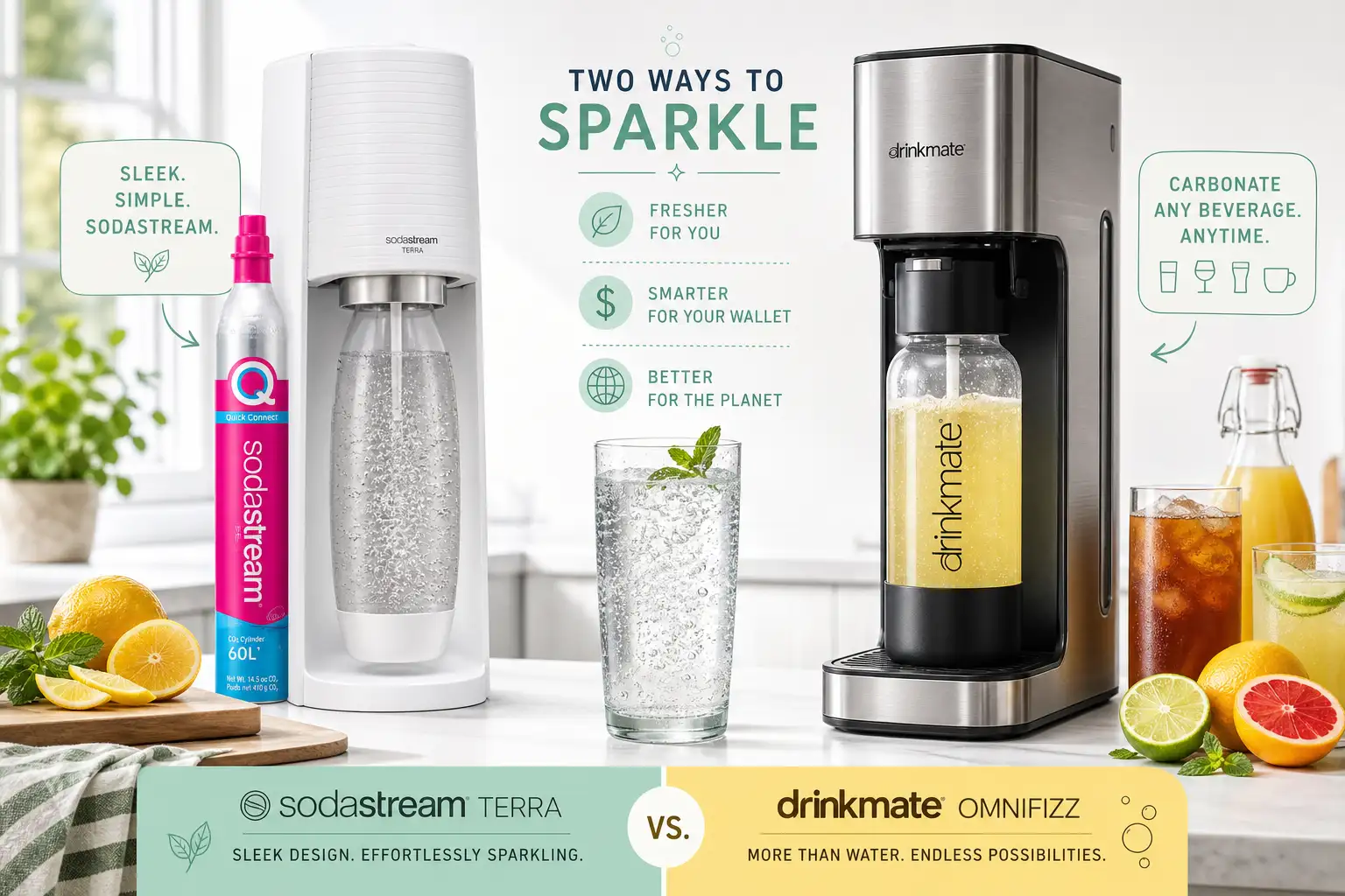 SodaStream Terra vs DrinkMate OmniFizz - Home Appliances comparison