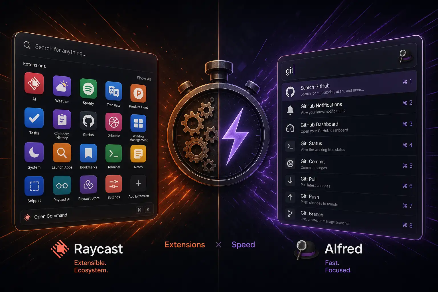Raycast vs Alfred 5 - Software comparison