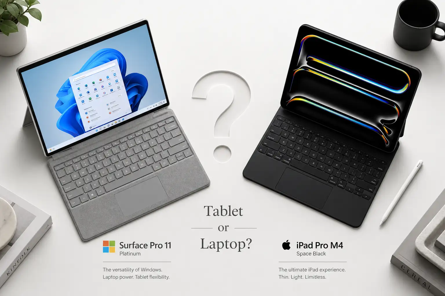 Microsoft Surface Pro 11 vs Apple iPad Pro M4 - Laptops comparison