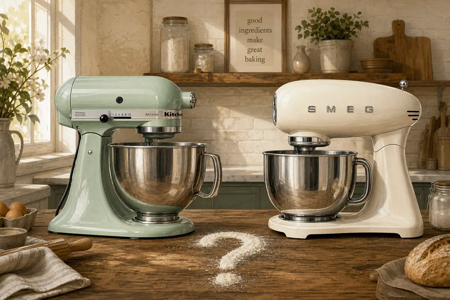 KitchenAid Artisan 5-Quart vs SMEG Stand Mixer SMF03 - Home Appliances comparison