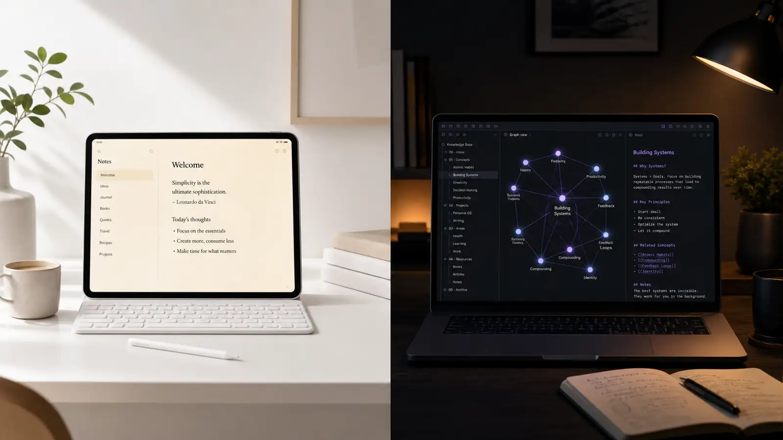 Apple Notes vs Obsidian - Software comparison